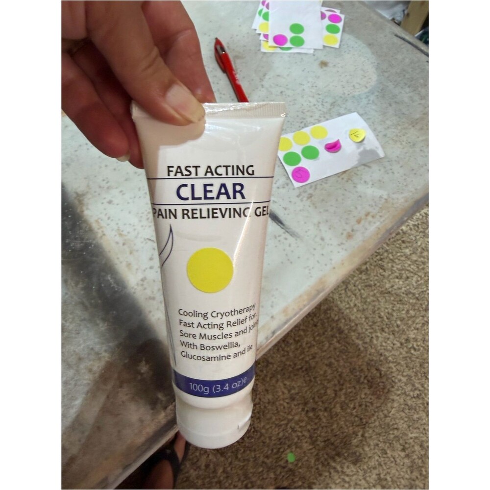 Clear Fast Acting Pain Relieving Gel - Cooling Cryotherapy (100g)